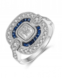 SAPPHIRE DIAMOND RING (TR3758)